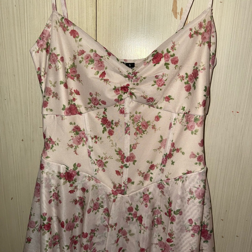 Windsor Pink Floral Mini Dress - Picture 2 of 5